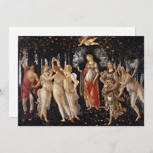 Primavera, Leerlente van Sandro Botticelli Kaart (Voorkant / Achterkant)
