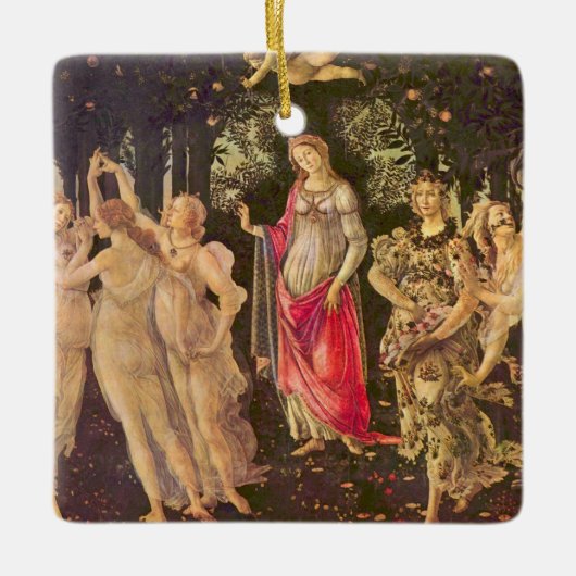Primavera, Leerlente van Sandro Botticelli Keramisch Ornament (Voorkant)