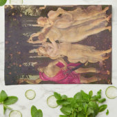 Primavera, Leerlente van Sandro Botticelli Theedoek (Gevouwen)