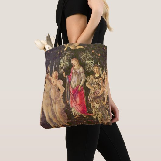 Primavera, Leerlente van Sandro Botticelli Tote Bag (Dichtbij)
