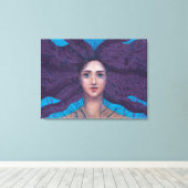 Primavera Spring Goddess Fantasy Surreal Portret Canvas Afdruk (Insitu (Houten vloer))