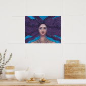 Primavera Spring Goddess Fantasy Surreal Portret Poster (Keuken)