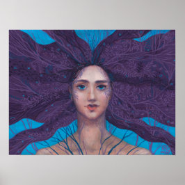 Primavera Spring Goddess Fantasy Surreal Portret Poster
