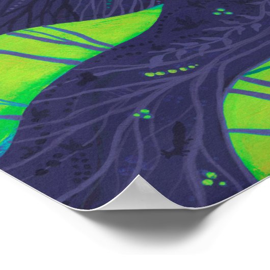 Primavera Spring Goddess Fantasy Surreal Portret Poster (Hoek)