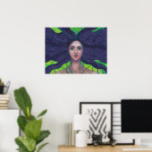 Primavera Spring Goddess Fantasy Surreal Portret Poster (Thuiskantoor)