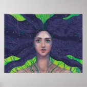 Primavera Spring Goddess Fantasy Surreal Portret Poster (Voorkant)