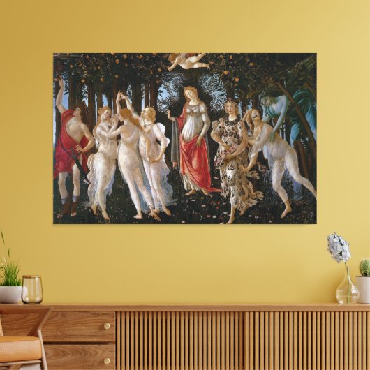 Primavera van Sandro Botticelli (c 1470-80) Canvas Afdruk (Insitu (Woonkamer))