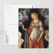 Primavera, Venus detail van Sandro Botticelli Briefkaart (Voorkant / Achterkant)