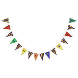 Prime Kleuren Choo Choo Trein Party Vlaggetjes