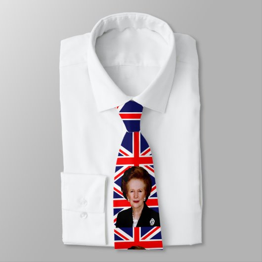 Prime Minister Margaret Thatcher & British Flag Stropdas (Gebonden)