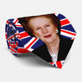 Prime Minister Margaret Thatcher & British Flag Stropdas (Opgerold)