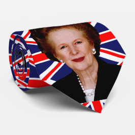 Prime Minister Margaret Thatcher & British Flag Stropdas