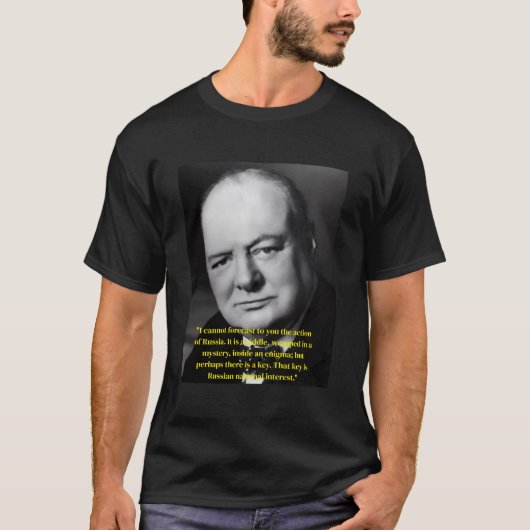 Prime Minister Winston Churchill T-shirt (Voorkant)