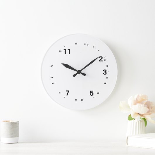 Prime Number Clock for Math Fans Grote Klok (Huis)