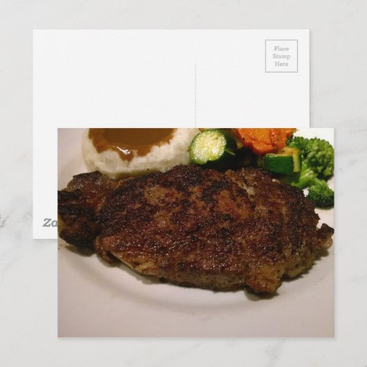 Prime Rib Steak Dinner Briefkaart (Voorkant / Achterkant)