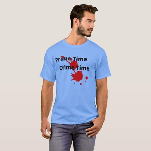 Prime Time Crime Time Mannen T-shirt (Voorkant volledig)
