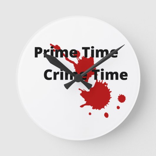 Prime Time Crime Time Wandklok (Voorkant)