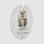 Primer Acrilico de Woodland de Navidad Ornament (voorkant)