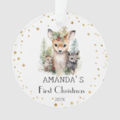 Primer Acrilico de Woodland de Navidad Ornament (voorkant)
