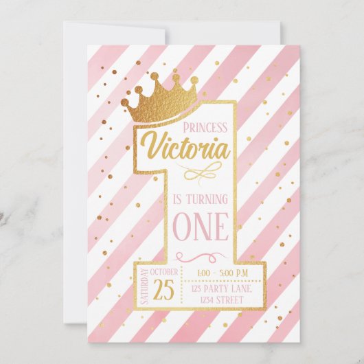 Primer cumpleaños de la Princesa Kaart (Voorkant)