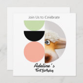 Primer cumpleaños kaart (Voorkant / Achterkant)