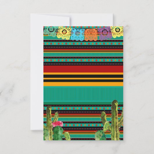 PRIMER CUMPLEANOS, Uno Fiesta Verjaardag Uitnodigi Kaart (Achterkant)