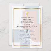 Primera Communie Elegante Katholieke Eerste Commun Kaart (Voorkant)