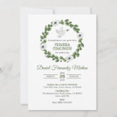 Primera Communie Schattige groen laat eerste commu Kaart (Voorkant)