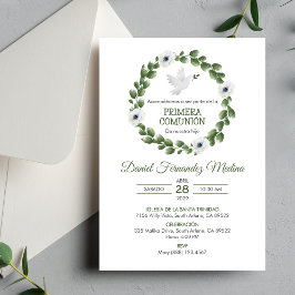 Primera Communie Schattige groen laat eerste commu Kaart