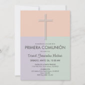 Primera Communie Schattigee Minimalistische Eerste Kaart (Voorkant)