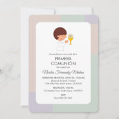 Primera Communie Spaanse Schattigee Jongens Eerste Kaart (Voorkant)