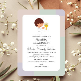 Primera Communie Spaanse Schattigee Jongens Eerste Kaart