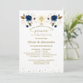  Primera Comunión Boys Twin First Holy Communion Kaart (Staand voorkant)