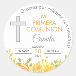 Primera Comunion Cadeaus en Favorieten Eerste Comm Ronde Sticker