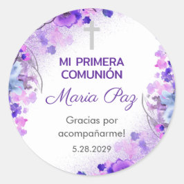Primera Comunion Cadeaus en Favorieten Eerste Comm Ronde Sticker