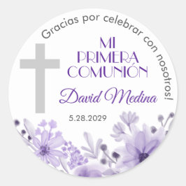 Primera Comunion Cadeaus en Favorieten Eerste Comm Ronde Sticker