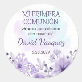 Primera Comunion Cadeaus en Favorieten Eerste Comm Ronde Sticker