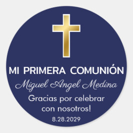 Primera Comunion Cadeaus en Favorieten Eerste Comm Ronde Sticker