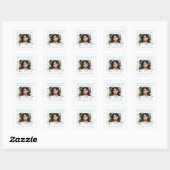 Primera Comunión con Foto van Flores Spaans Vierkante Sticker (Vel)