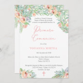 Primera Comunion, Girl First Community in Spaans Kaart (Voorkant / Achterkant)