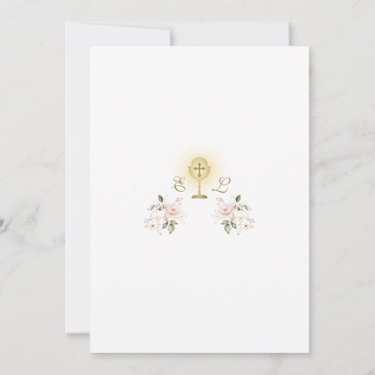 Primera Comunión Girls Twins First Holy Communion  Kaart (Achterkant)