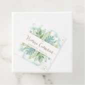 Primera Comunion Greenery & Blue Green Waterverf Bedankjes Labels (In situ)