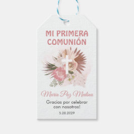 Primera Comunion in Spaanse Boho Eerste Communie Cadeaulabel