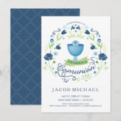 Primera Comunión Invitación - Spaans, Jongens Kaar Kaart (Voorkant / Achterkant)