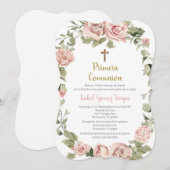 Primera Comunión para niña Kaart (Voorkant / Achterkant)