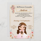 Primera Comunión para niña  Kaart (Voorkant / Achterkant)