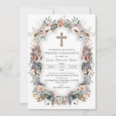 Primera Comunion Uitnodiging Boho Eerste Communie (Voorkant)