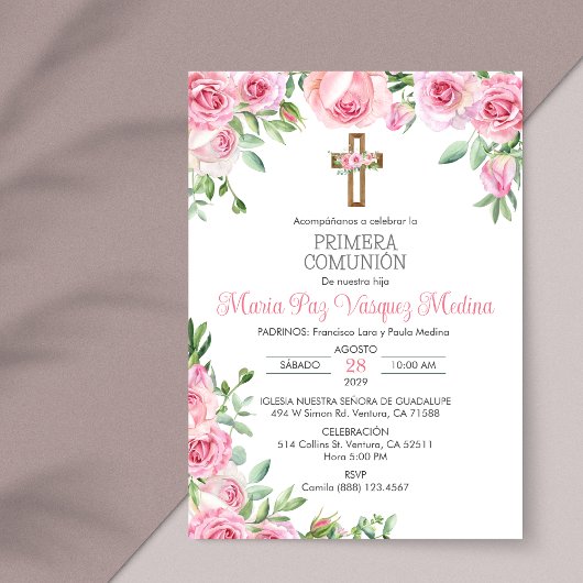 Primera Comunion Uitnodiging Eerste Heilige Commun
