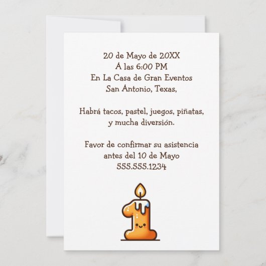 Primera Fiesta Spaanse Cactus Verjaardag Foto toev Kaart (Achterkant)