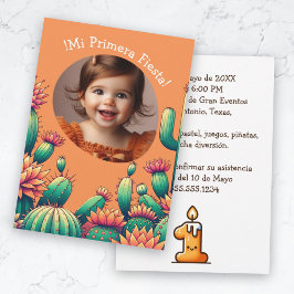 Primera Fiesta Spaanse Cactus Verjaardag Voeg Foto Kaart